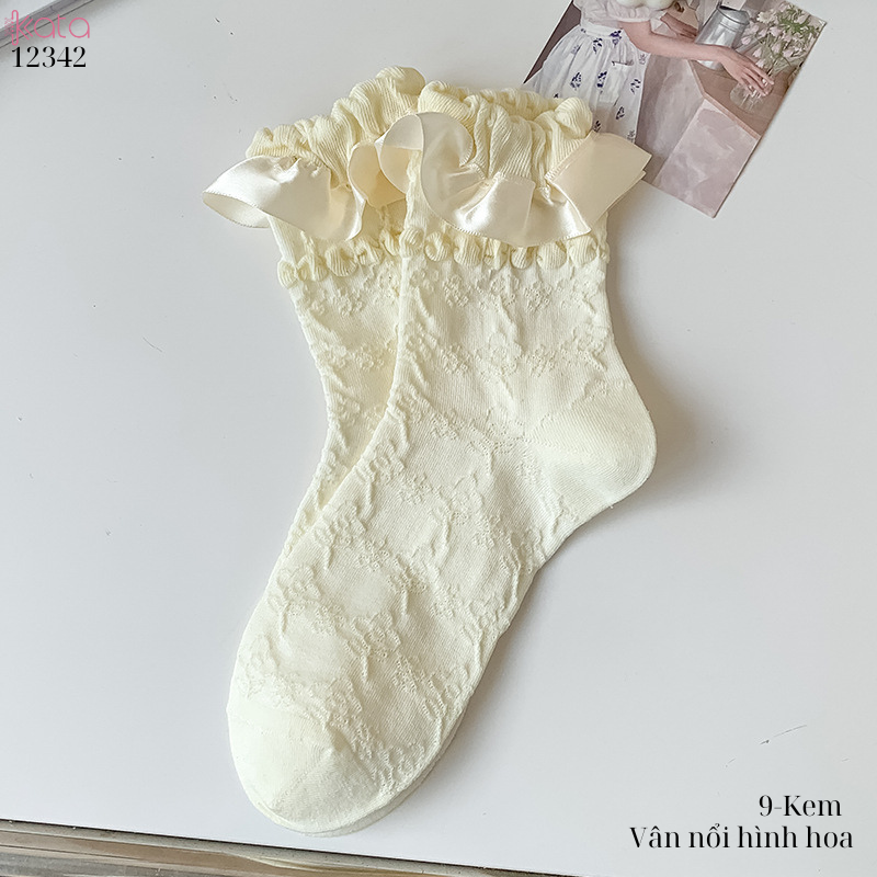 Tất ren giữa bắp chân,tất mùa hè Lolita JK Nhật Bản nữ 12342