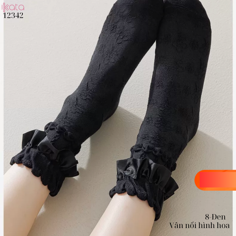 Tất ren giữa bắp chân,tất mùa hè Lolita JK Nhật Bản nữ 12342