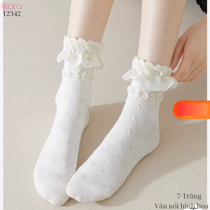 Tất ren giữa bắp chân,tất mùa hè Lolita JK Nhật Bản nữ 12342