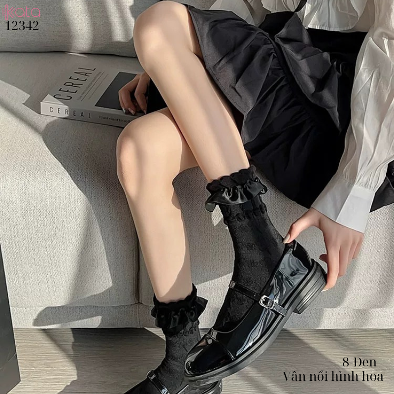 Tất ren giữa bắp chân,tất mùa hè Lolita JK Nhật Bản nữ 12342