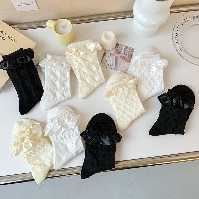 Tất ren giữa bắp chân,tất mùa hè Lolita JK Nhật Bản nữ 12342