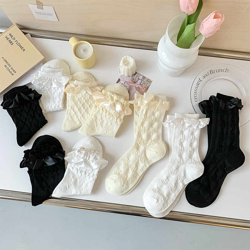 Tất ren giữa bắp chân,tất mùa hè Lolita JK Nhật Bản nữ 12342