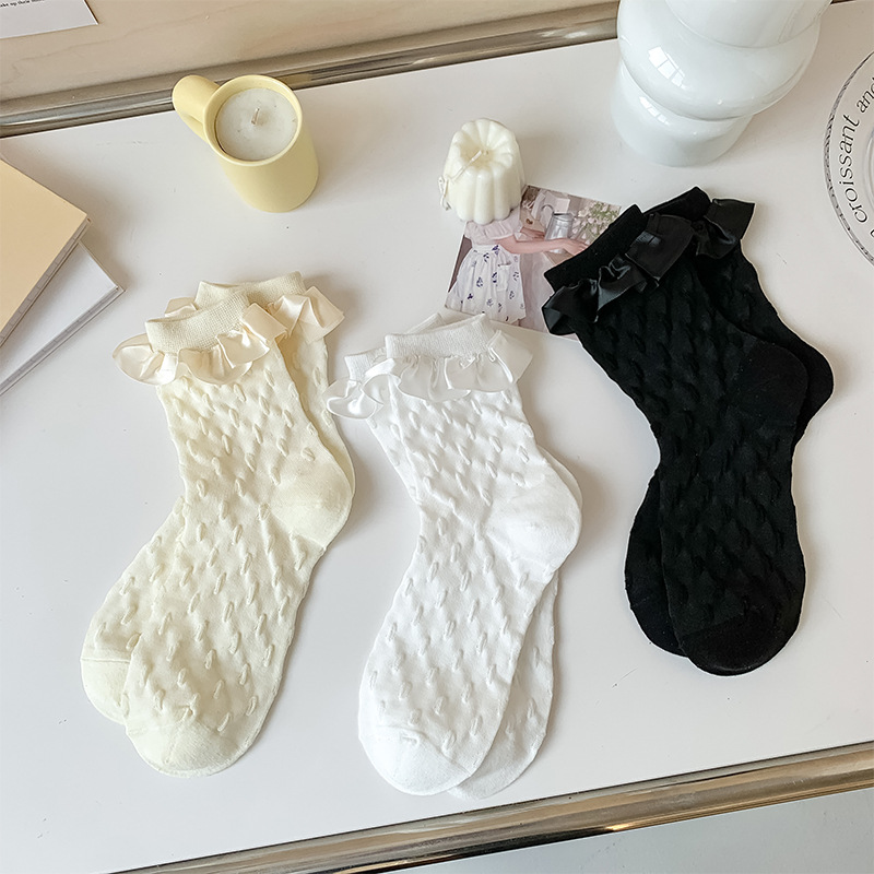 Tất ren giữa bắp chân,tất mùa hè Lolita JK Nhật Bản nữ 12342