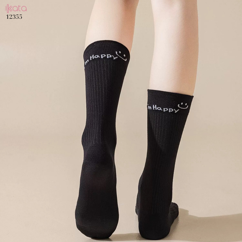 Tất bắp chân, tất 100% cotton nguyên chất  12355