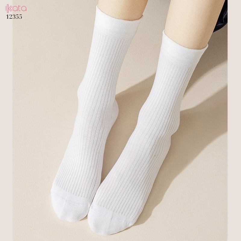 Tất bắp chân, tất 100% cotton nguyên chất  12355