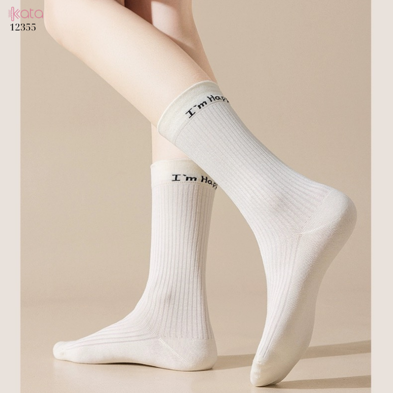 Tất bắp chân, tất 100% cotton nguyên chất  12355