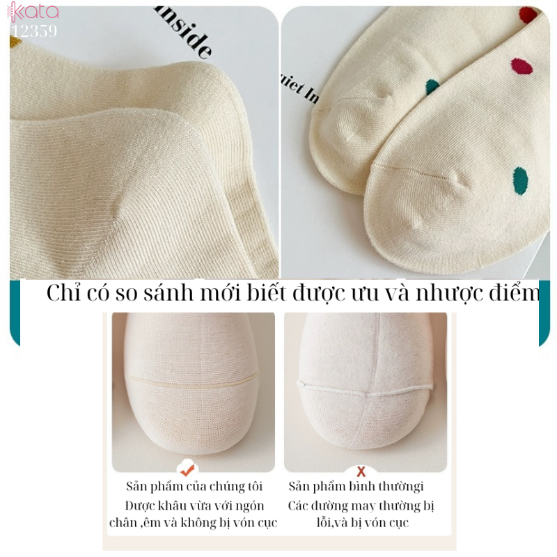 Tất vớ màu sắc phong cách retro,tất ống giữa cotton thấm hút mồ hôi 12359