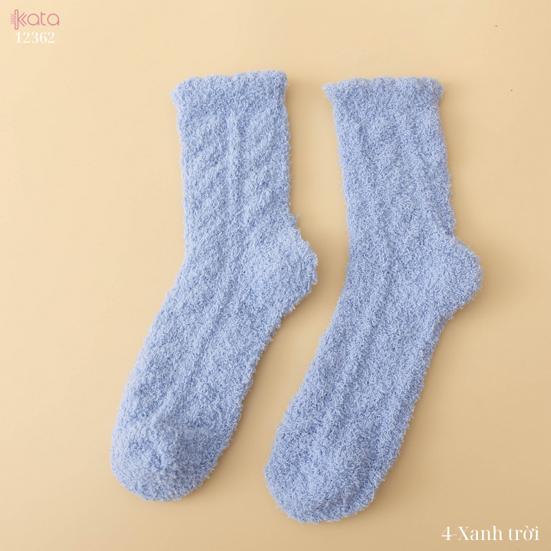 Tất nhung dày mùa đông,tất ngủ ấm áp nhiều màu sắc 12362