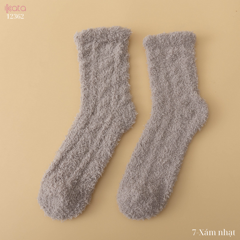 Tất nhung dày mùa đông,tất ngủ ấm áp nhiều màu sắc 12362