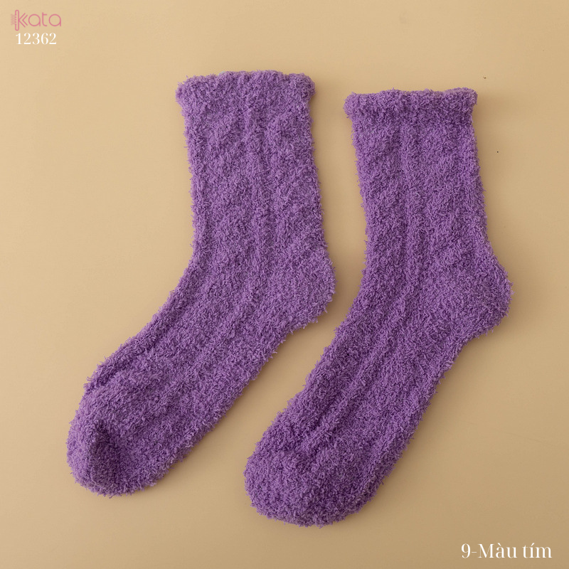 Tất nhung dày mùa đông,tất ngủ ấm áp nhiều màu sắc 12362