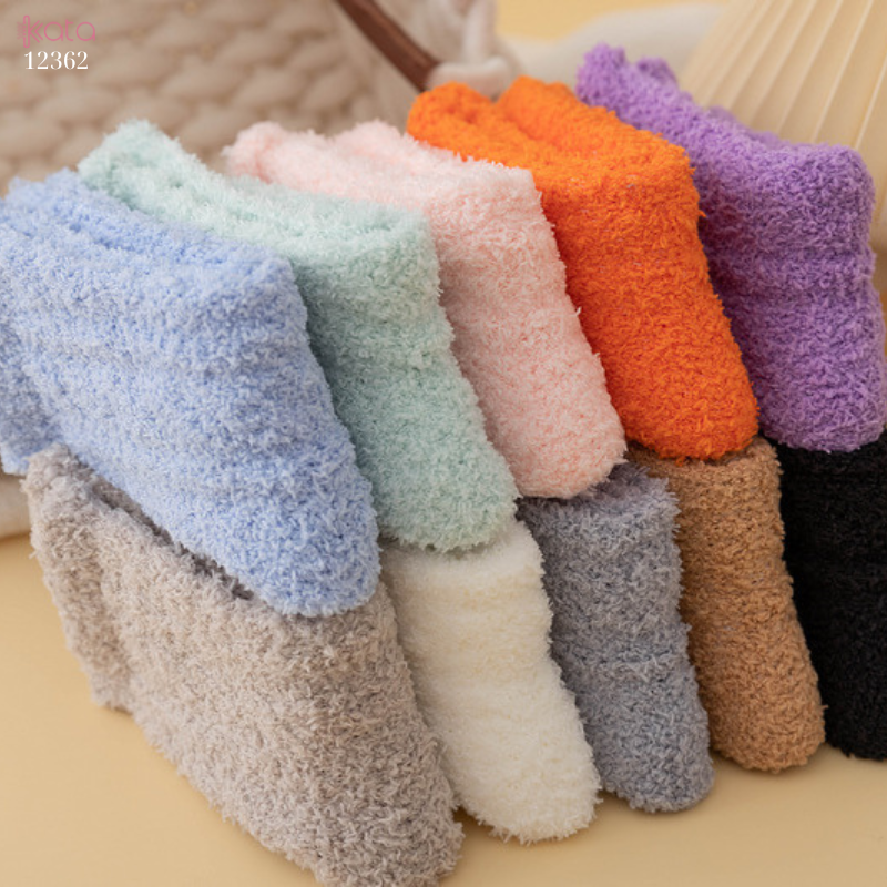 Tất nhung dày mùa đông,tất ngủ ấm áp nhiều màu sắc 12362