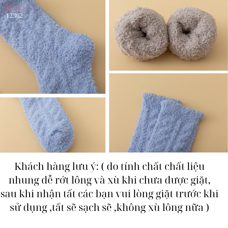 Tất nhung dày mùa đông,tất ngủ ấm áp nhiều màu sắc 12362