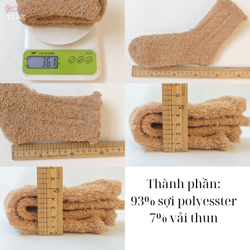 Tất nhung dày mùa đông,tất ngủ ấm áp nhiều màu sắc 12362