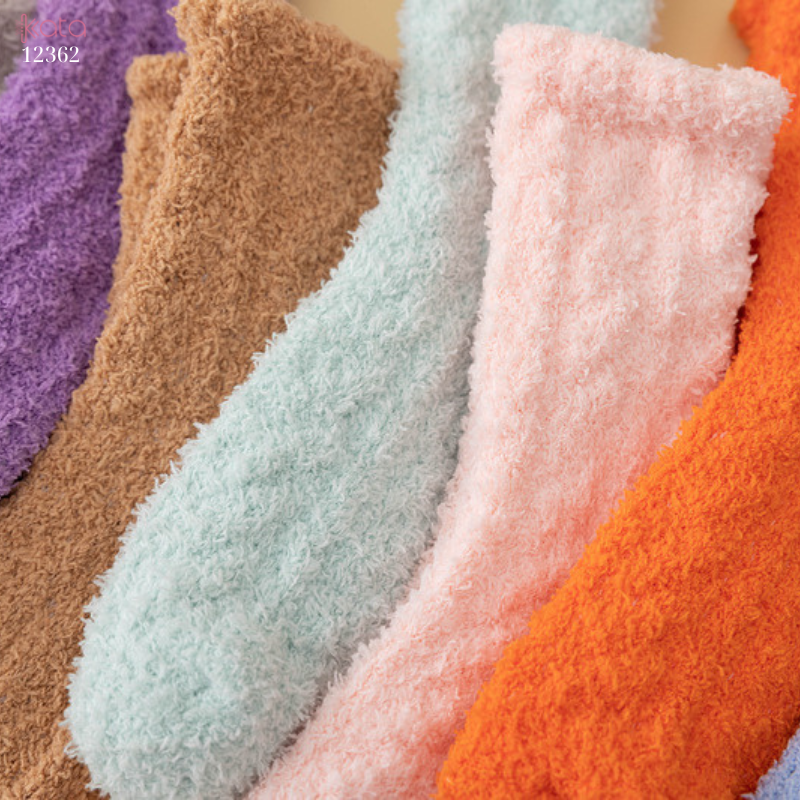 Tất nhung dày mùa đông,tất ngủ ấm áp nhiều màu sắc 12362