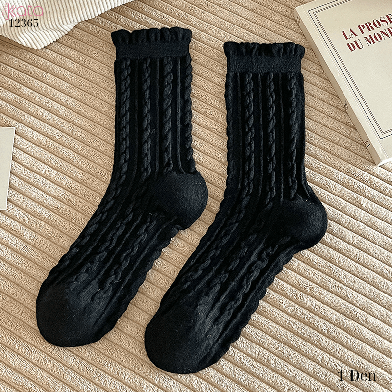 Tất len dày ấm áp,tất giữa bắp chân mùa thu đông 12365