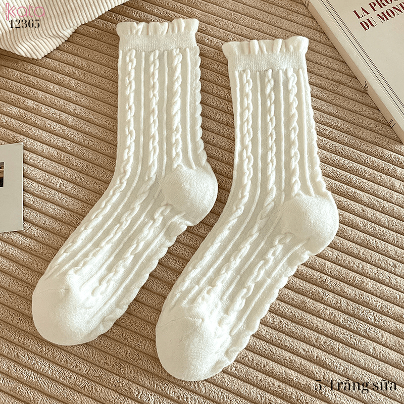 Tất len dày ấm áp,tất giữa bắp chân mùa thu đông 12365