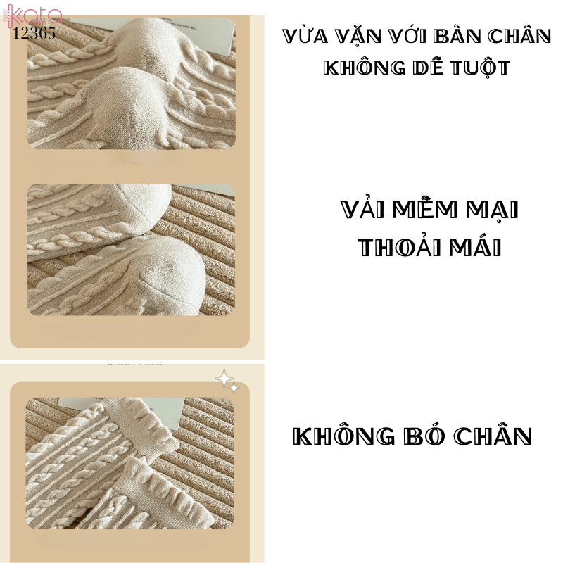 Tất len dày ấm áp,tất giữa bắp chân mùa thu đông 12365