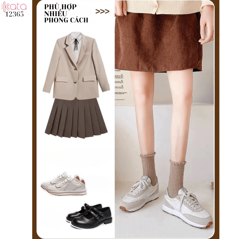 Tất len dày ấm áp,tất giữa bắp chân mùa thu đông 12365