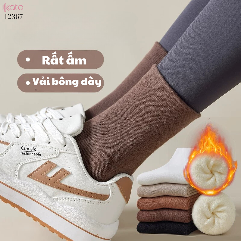 Tất dày thu đông,tất trơn giữa bắp chân 12367