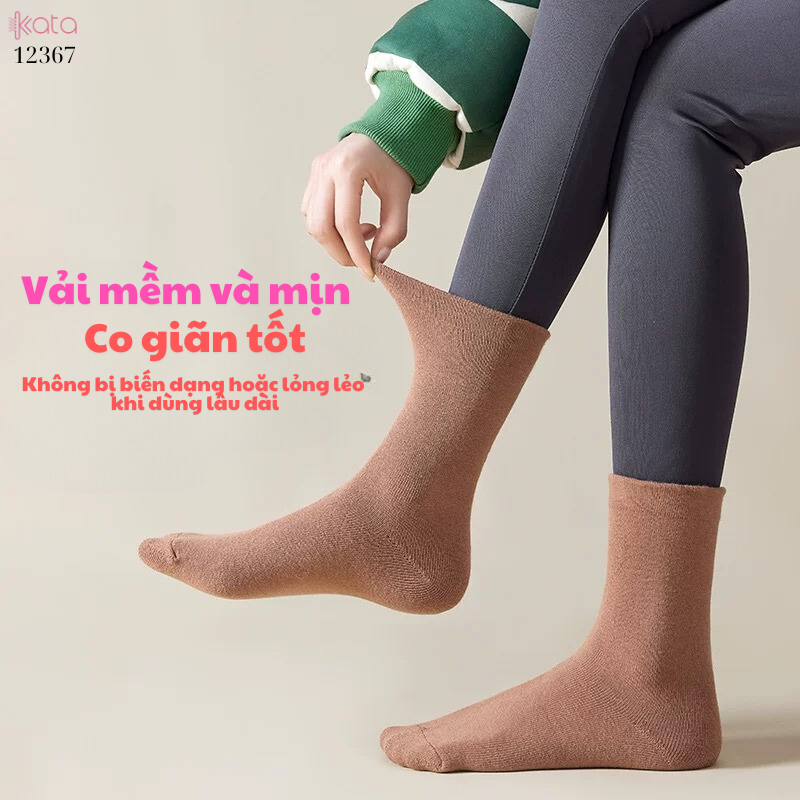 Tất dày thu đông,tất trơn giữa bắp chân 12367