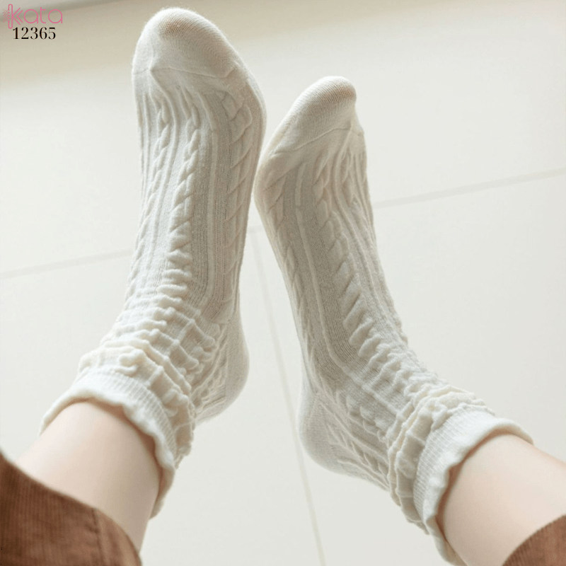 Tất len dày ấm áp,tất giữa bắp chân mùa thu đông 12365