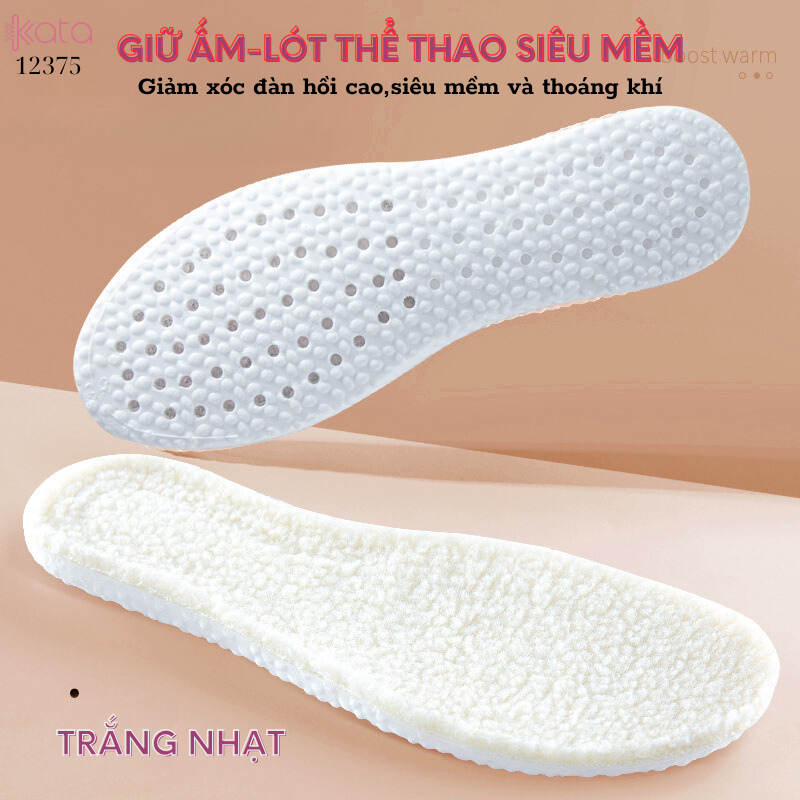 Đế lót giày nhung mùa thu đông,lót giày thể thao siêu mềm,chống sốc,thấm mồ hôi Nam Nữ 12375