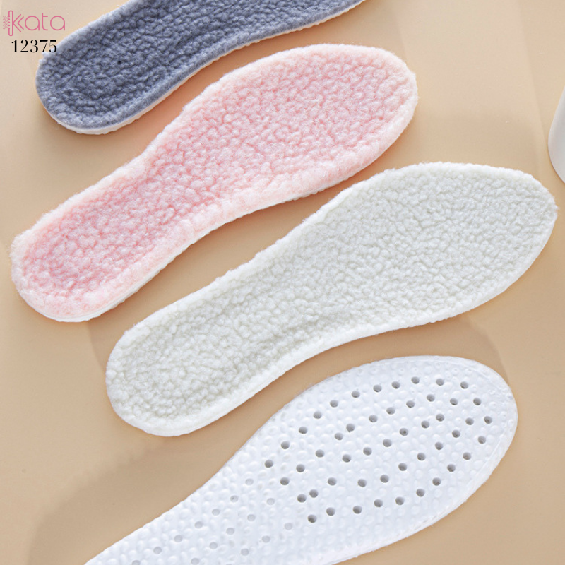 Đế lót giày nhung mùa thu đông,lót giày thể thao siêu mềm,chống sốc,thấm mồ hôi Nam Nữ 12375