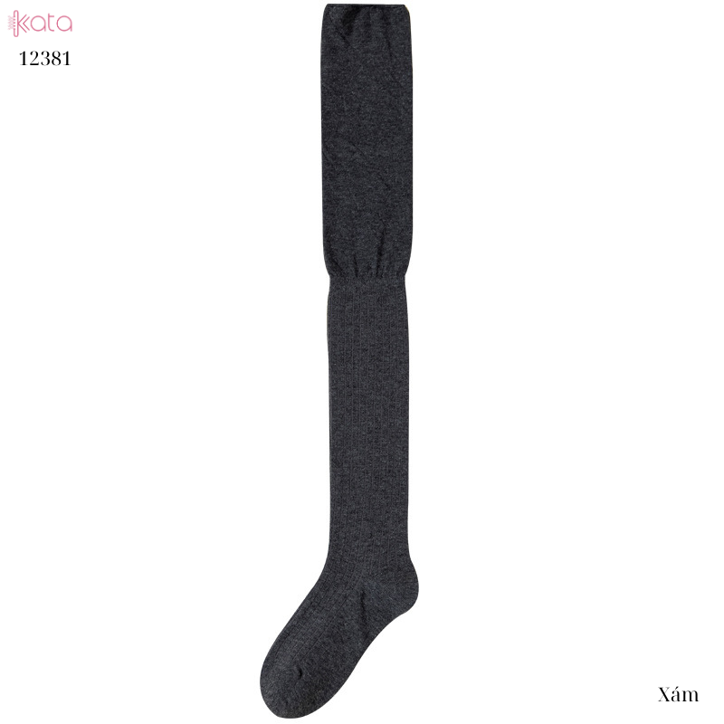 Tất màu trơn qua đầu gối,tất cotton cao cấp(vải Hàn),tất giảm béo bắp chân 12381