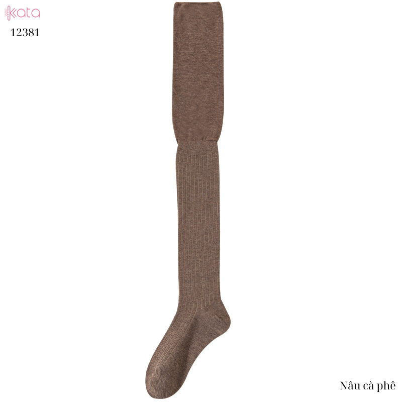 Tất màu trơn qua đầu gối,tất cotton cao cấp(vải Hàn),tất giảm béo bắp chân 12381