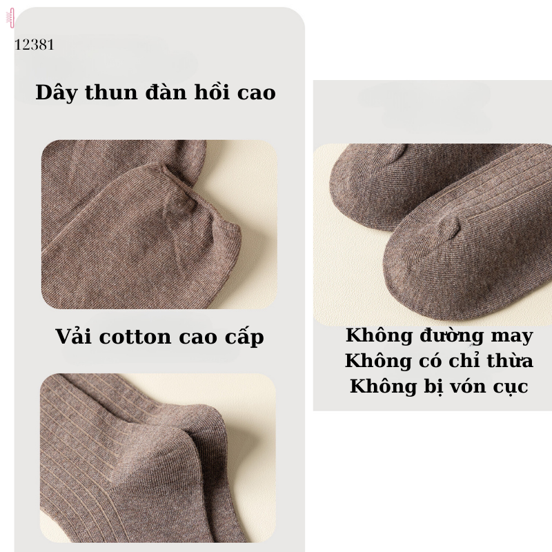 Tất màu trơn qua đầu gối,tất cotton cao cấp(vải Hàn),tất giảm béo bắp chân 12381