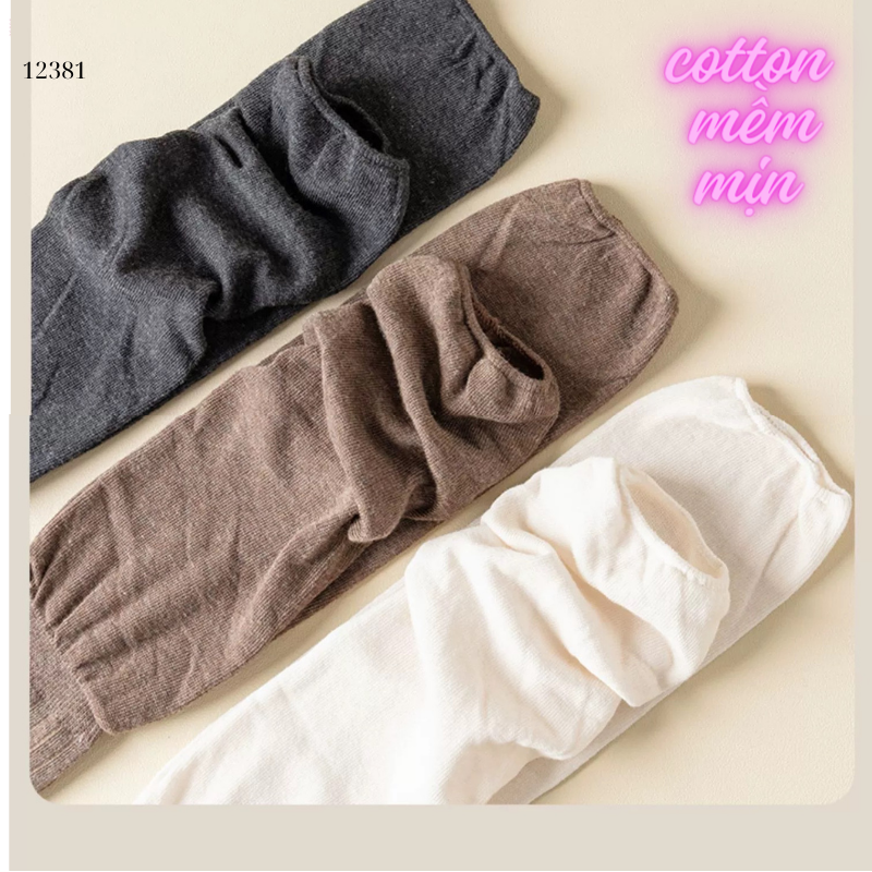 Tất màu trơn qua đầu gối,tất cotton cao cấp(vải Hàn),tất giảm béo bắp chân 12381