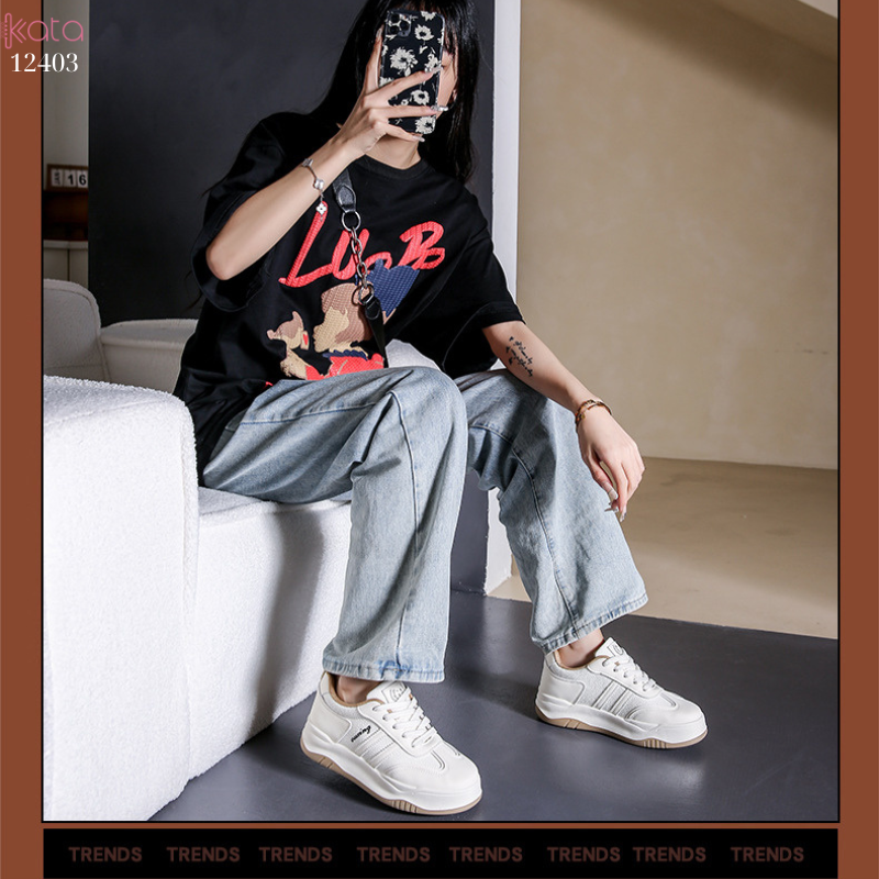 Giày thể thao nữ, giày dạo phố sinh viên phong cách Hàn Quốc 12404