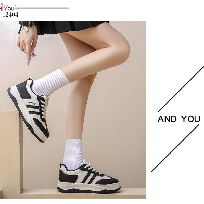 Giày thể thao nữ, giày dạo phố sinh viên phong cách Hàn Quốc 12404