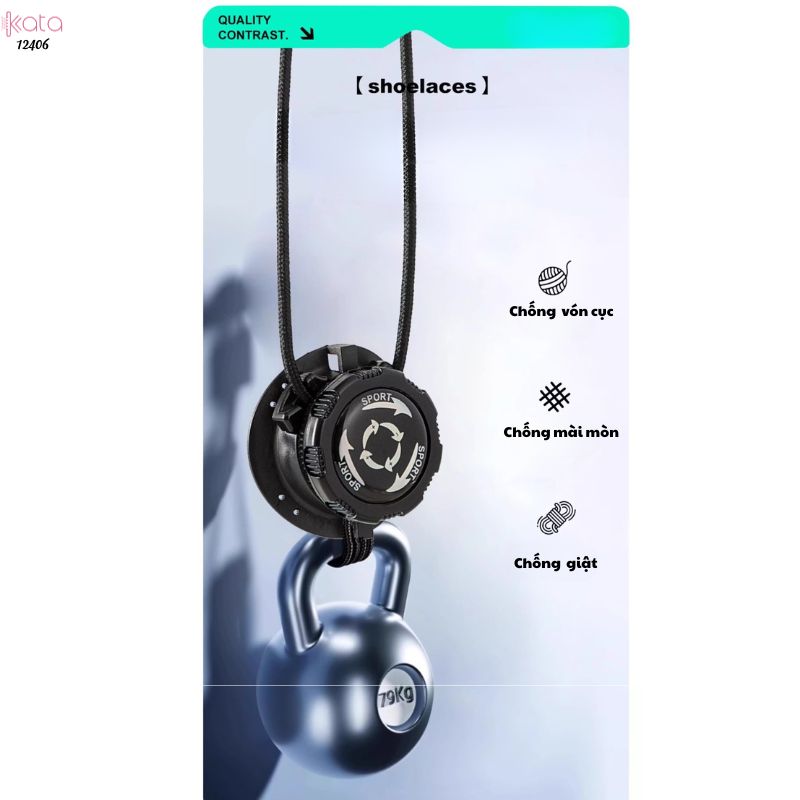 Dây giày lười khóa xoay tự động,nút tự khóa dây tiện lợi Nam Nữ Trẻ em 12406