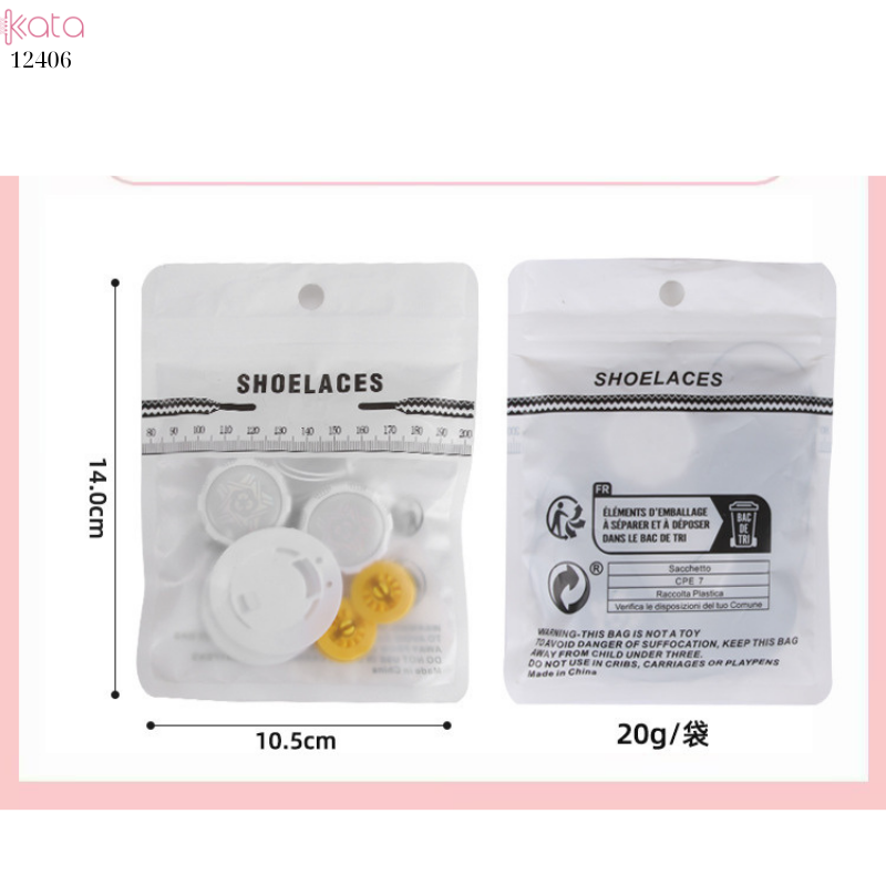 Dây giày lười khóa xoay tự động,nút tự khóa dây tiện lợi Nam Nữ Trẻ em 12406