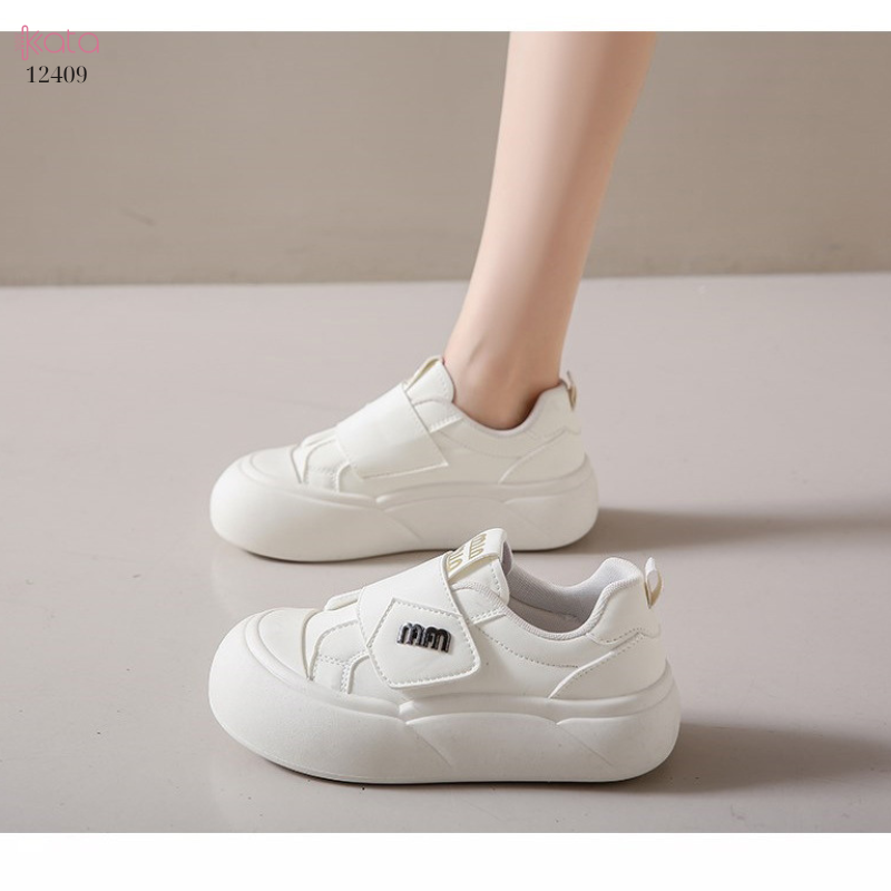Giày thể thao khóa dán,giày tăng chiều cao phong cách Hàn Quốc 12409
