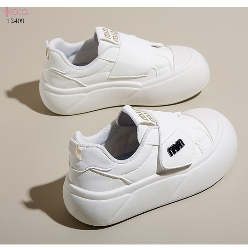 Giày thể thao khóa dán,giày tăng chiều cao phong cách Hàn Quốc 12409