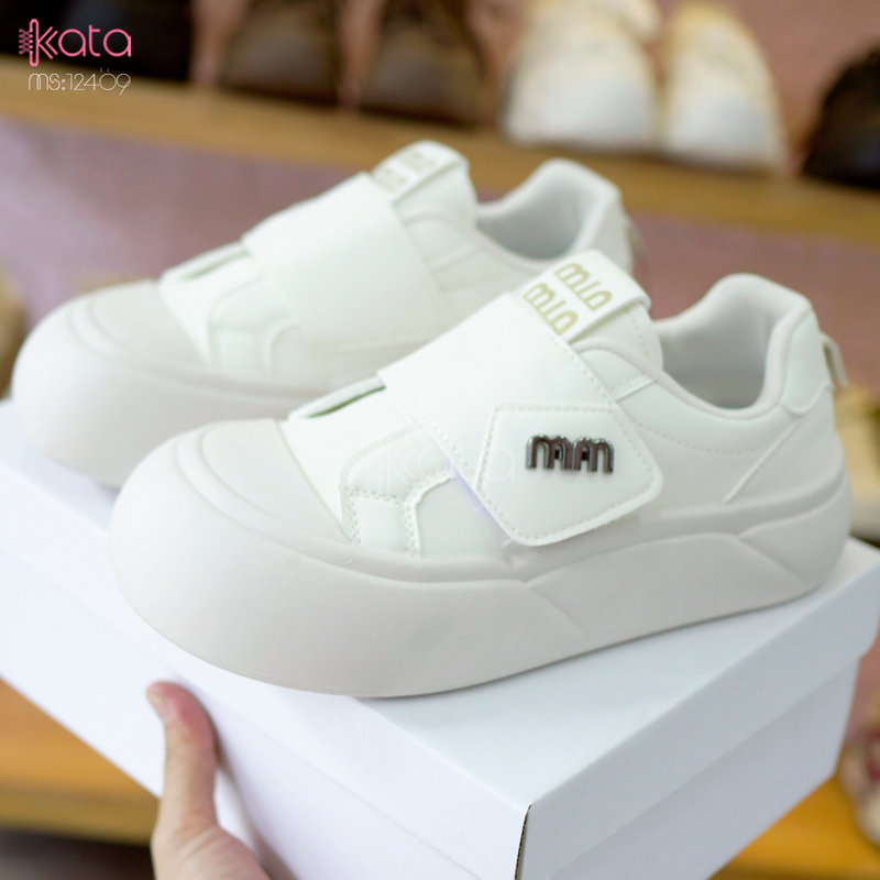 Giày thể thao khóa dán,giày tăng chiều cao phong cách Hàn Quốc 12409