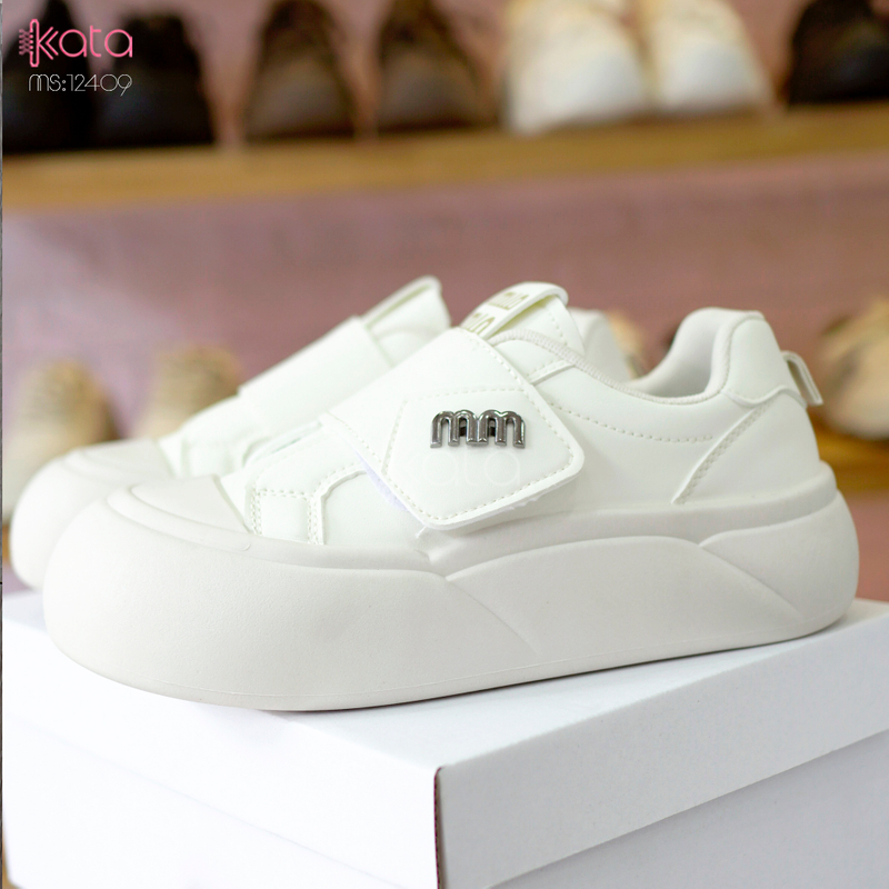 Giày thể thao khóa dán,giày tăng chiều cao phong cách Hàn Quốc 12409