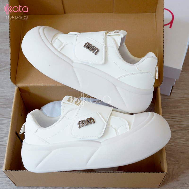 Giày thể thao khóa dán,giày tăng chiều cao phong cách Hàn Quốc 12409