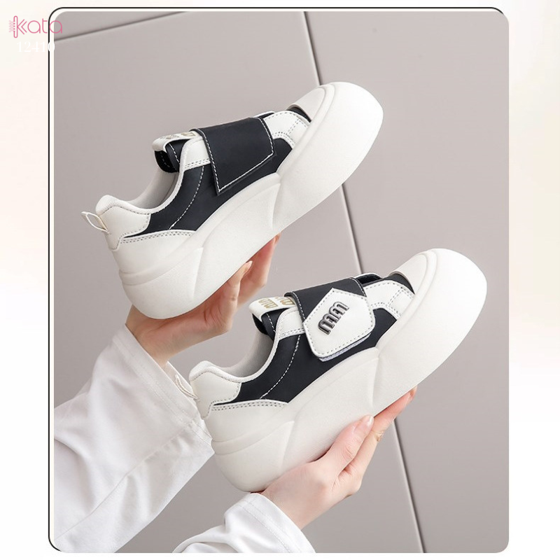 Giày thể thao khóa dán,giày tăng chiều cao phong cách Hàn Quốc 12409