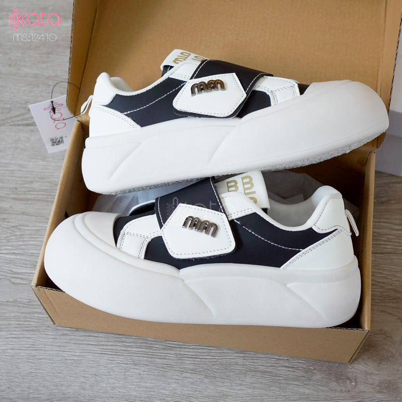 Giày thể thao khóa dán,giày tăng chiều cao phong cách Hàn Quốc 12409