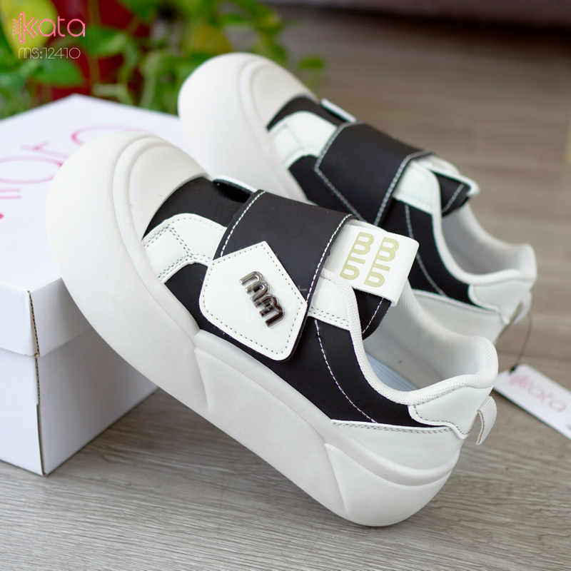 Giày thể thao khóa dán,giày tăng chiều cao phong cách Hàn Quốc 12409