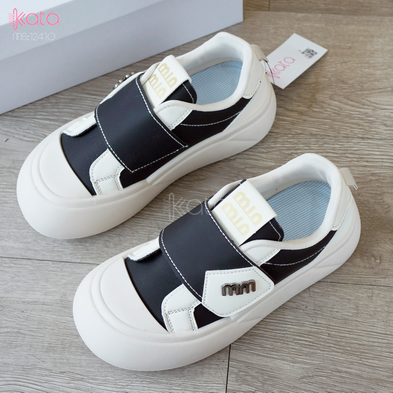 Giày thể thao khóa dán,giày tăng chiều cao phong cách Hàn Quốc 12409