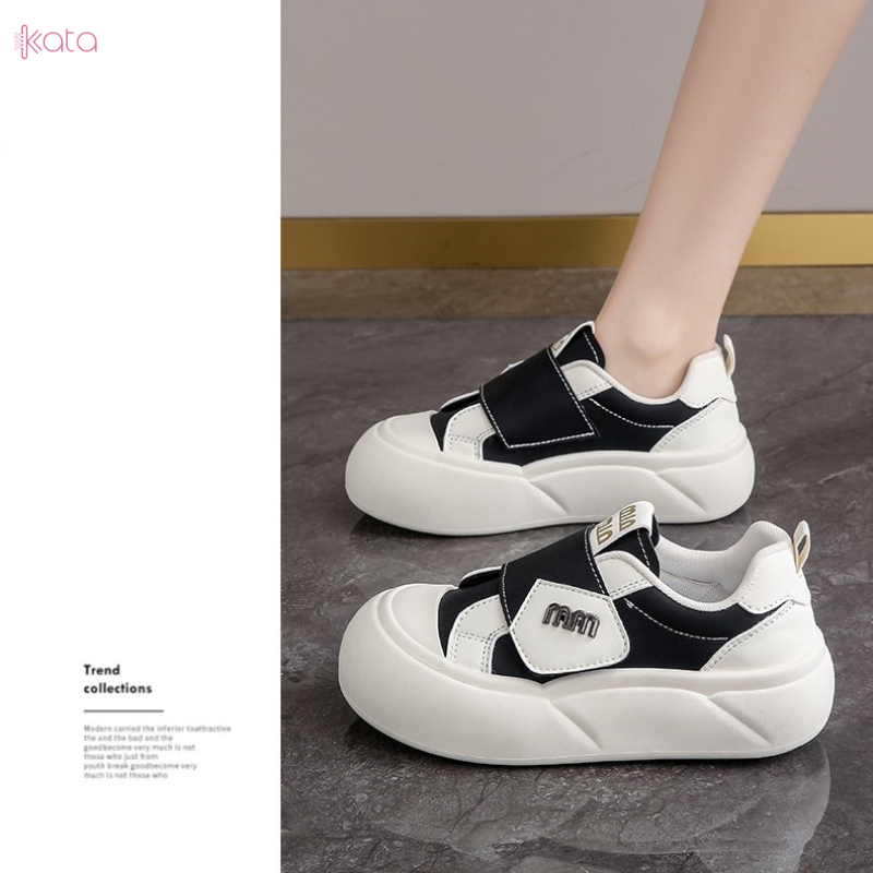 Giày thể thao khóa dán,giày tăng chiều cao phong cách Hàn Quốc 12409