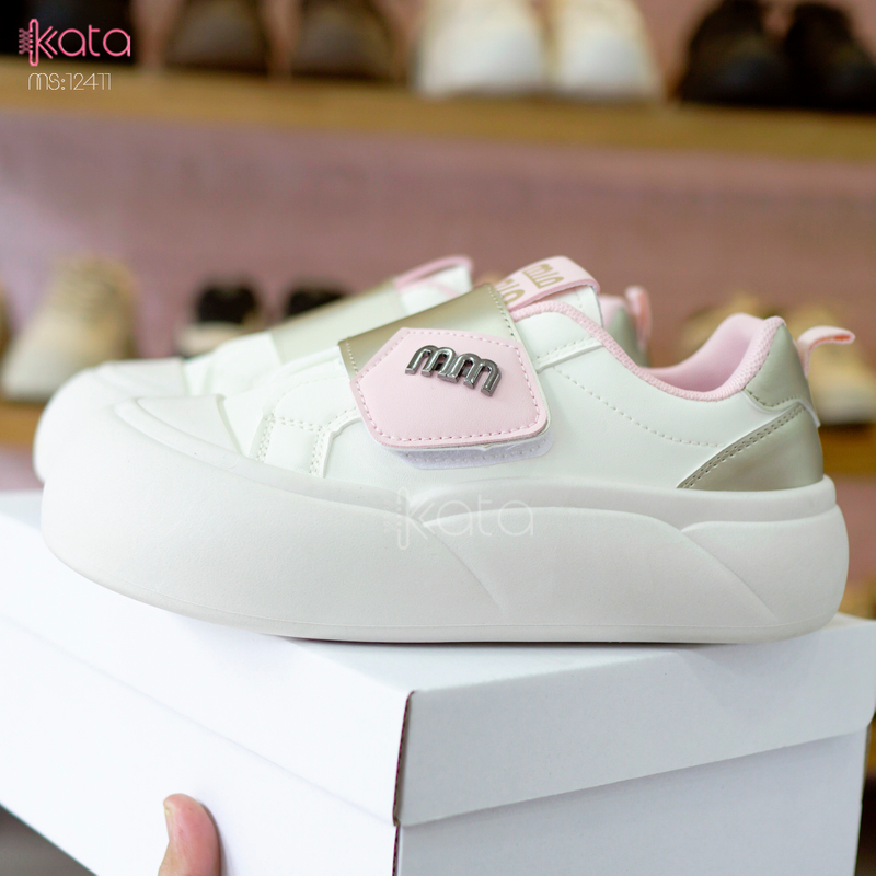 Giày thể thao khóa dán,giày tăng chiều cao phong cách Hàn Quốc 12409