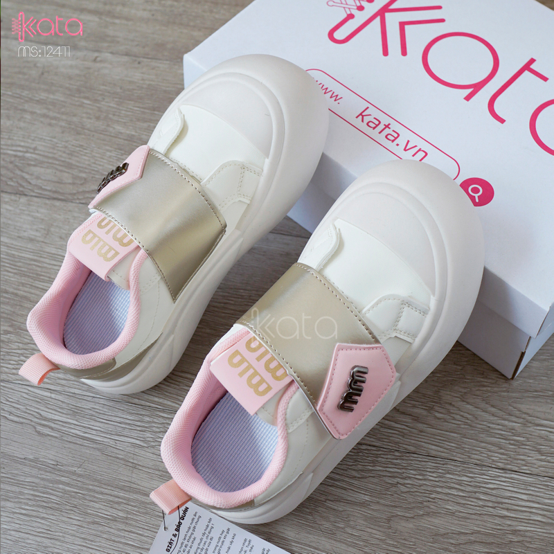 Giày thể thao khóa dán,giày tăng chiều cao phong cách Hàn Quốc 12409