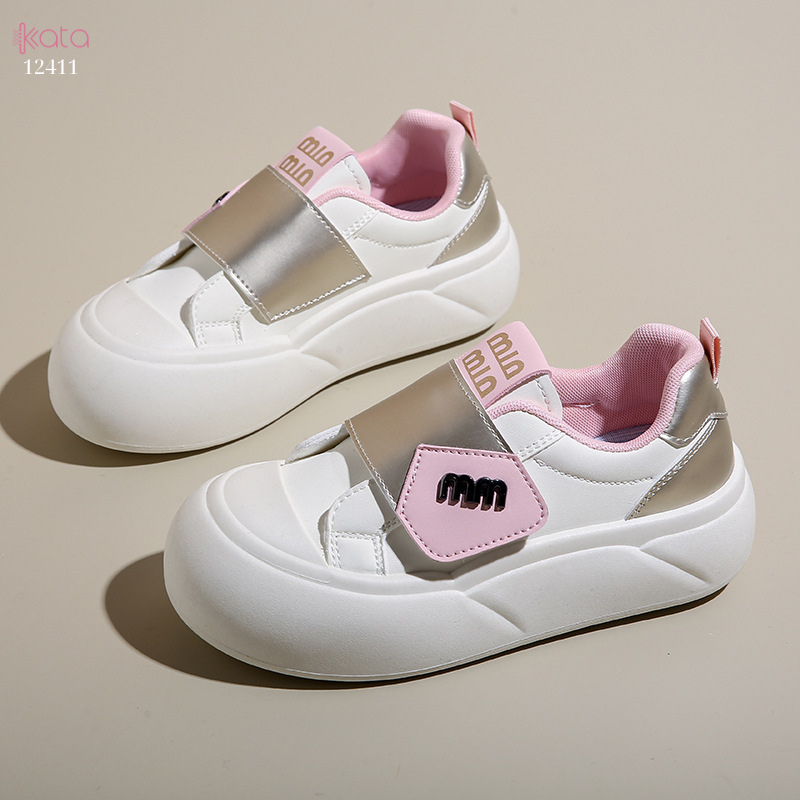 Giày thể thao khóa dán,giày tăng chiều cao phong cách Hàn Quốc 12409