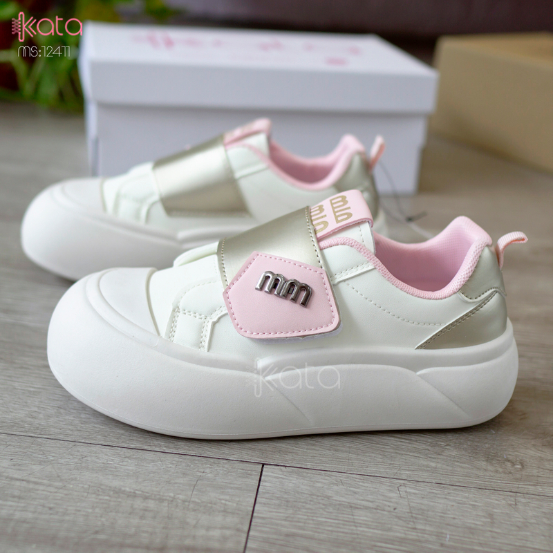 Giày thể thao khóa dán,giày tăng chiều cao phong cách Hàn Quốc 12409