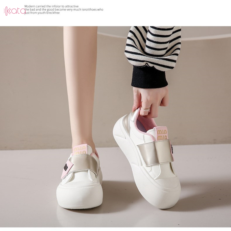 Giày thể thao khóa dán,giày tăng chiều cao phong cách Hàn Quốc 12409